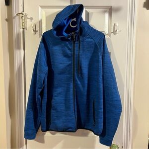 Warm, Cozy Blue Zip-Up Hoodie - 32 Heat - men’s large